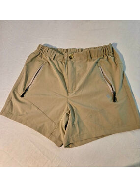 DK Women’s Outdoor Hiking Shorts Quick Dry Stretch Zip Pockets Tan Khaki Size M